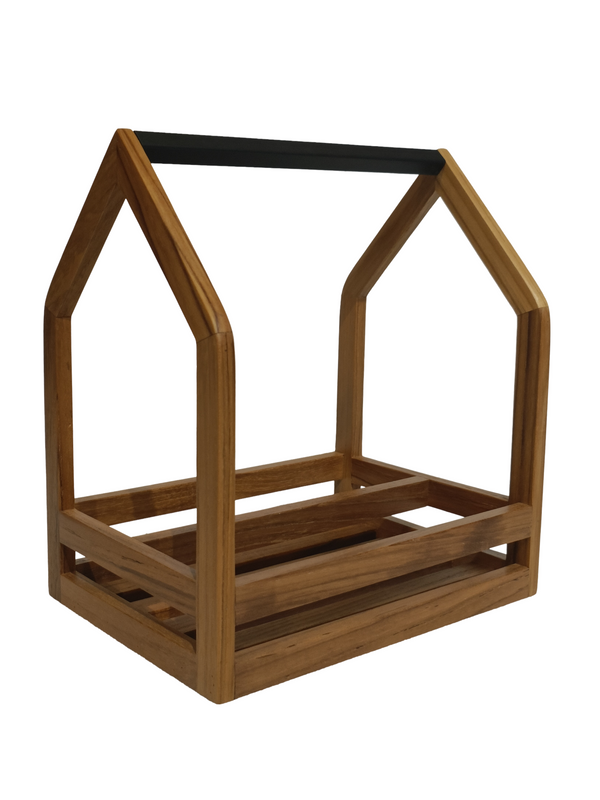 Home Decor Wooden Basket Design 3 (Teak Wood)
