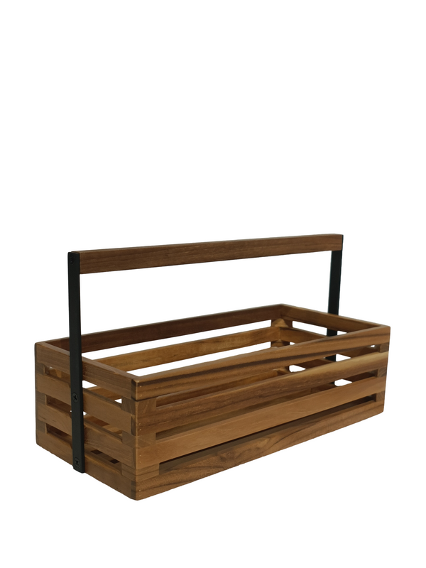 Home Decor Wooden Basket Design 1 (Teak Wood)