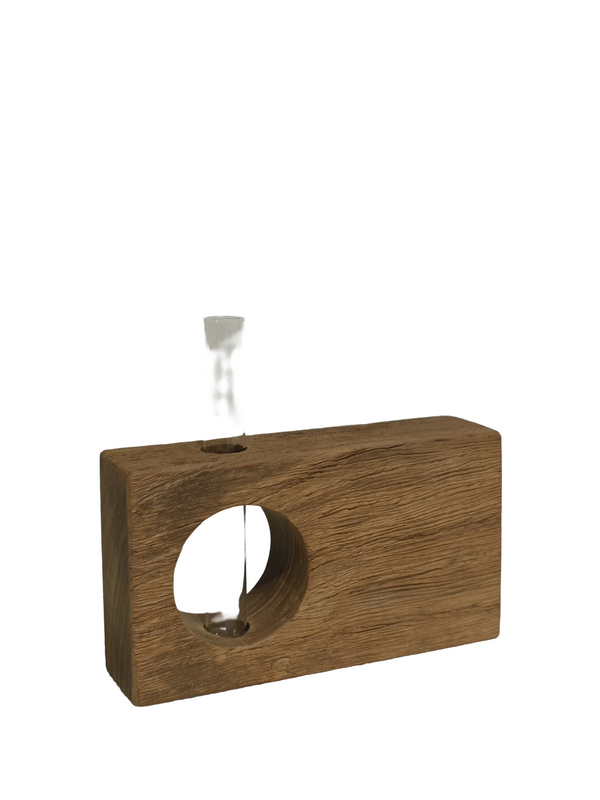 Wooden Vase Design 2 - Natural (Teak Wood)