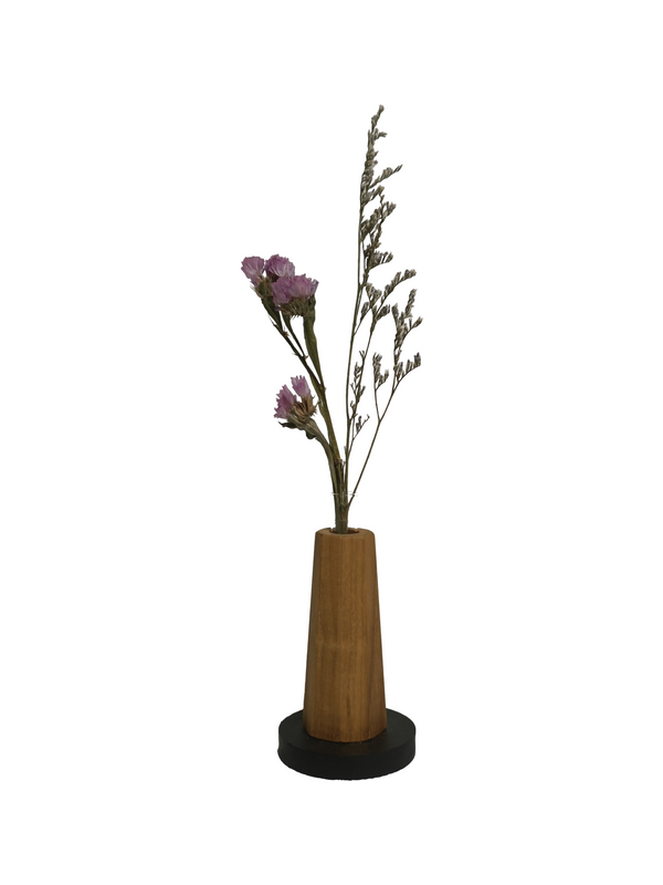 Mini Flower Vase Decor Design 1 - Teak (Teak Wood)