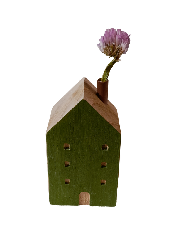 Mini House Decor Design 2 - Green (Teak Wood)
