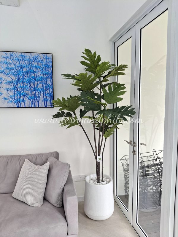 Breadfruit Leaves Tree 1.8m - Faux